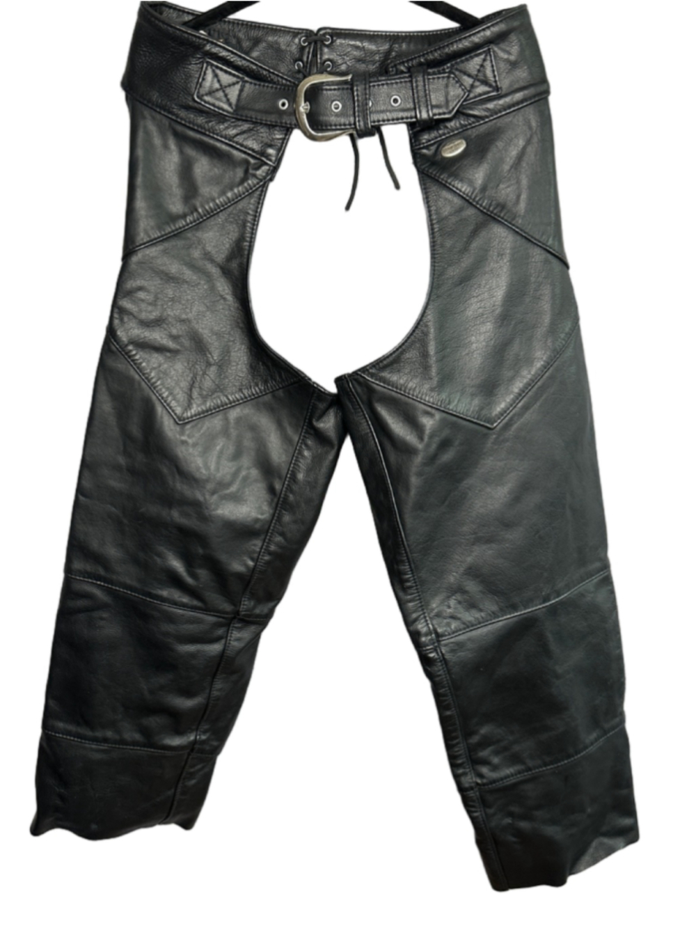 Harley-Davidson Leather Motorcycle Chaps Men's Medium Made USA Biker